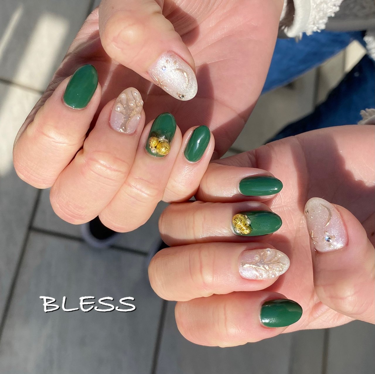 秋 冬 クリスマス 女子会 ハンド Bless Chieのネイルデザイン No ネイルブック