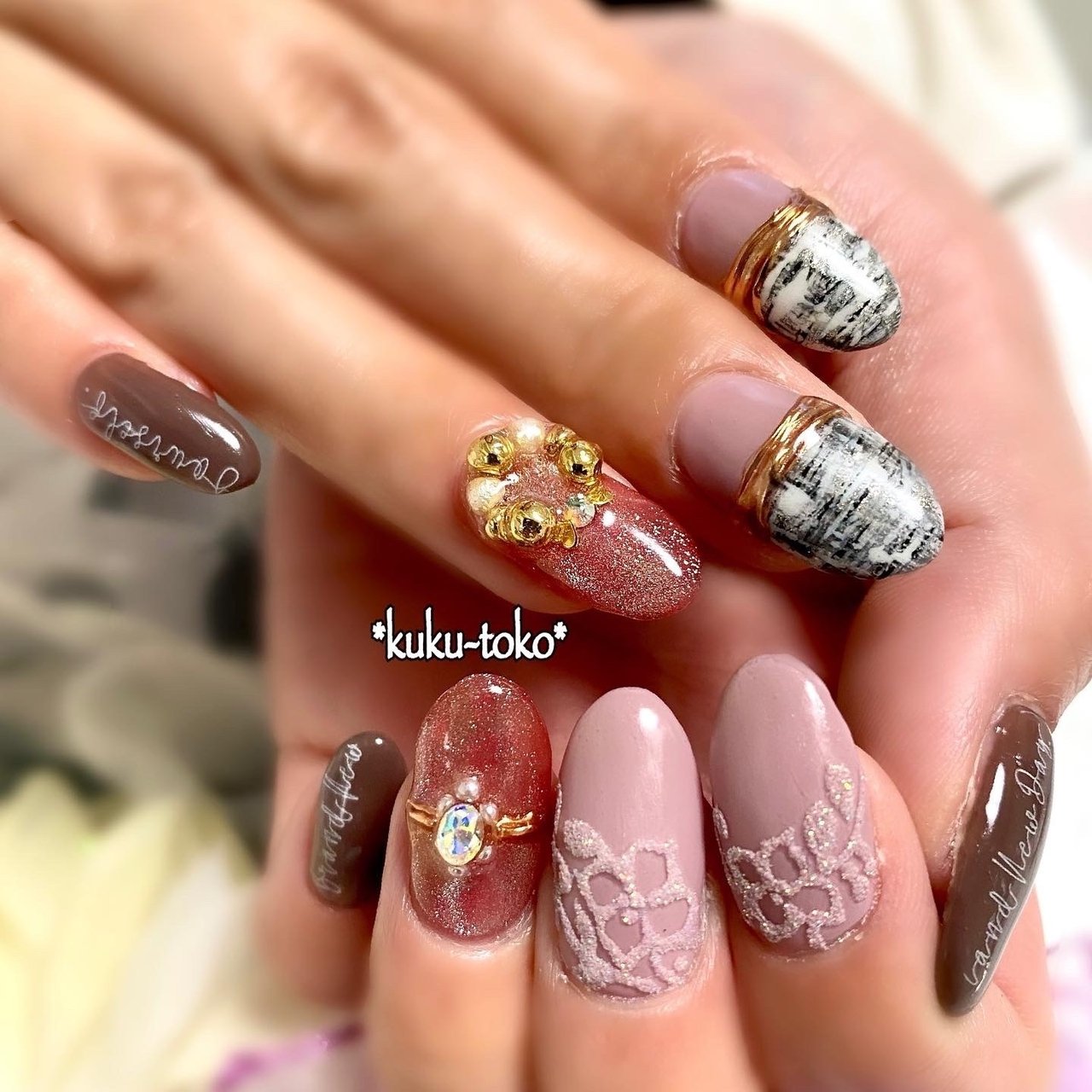 秋 冬 お正月 クリスマス ハンド Kukutoko Nailのネイルデザイン No ネイルブック
