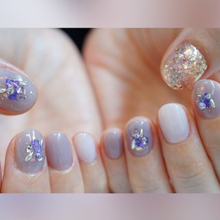 21年 新着順 青紫のネイルデザイン ネイルブック