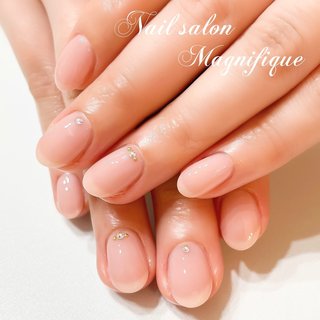 オフィス ピンク 透け感のネイルデザイン ネイルブック