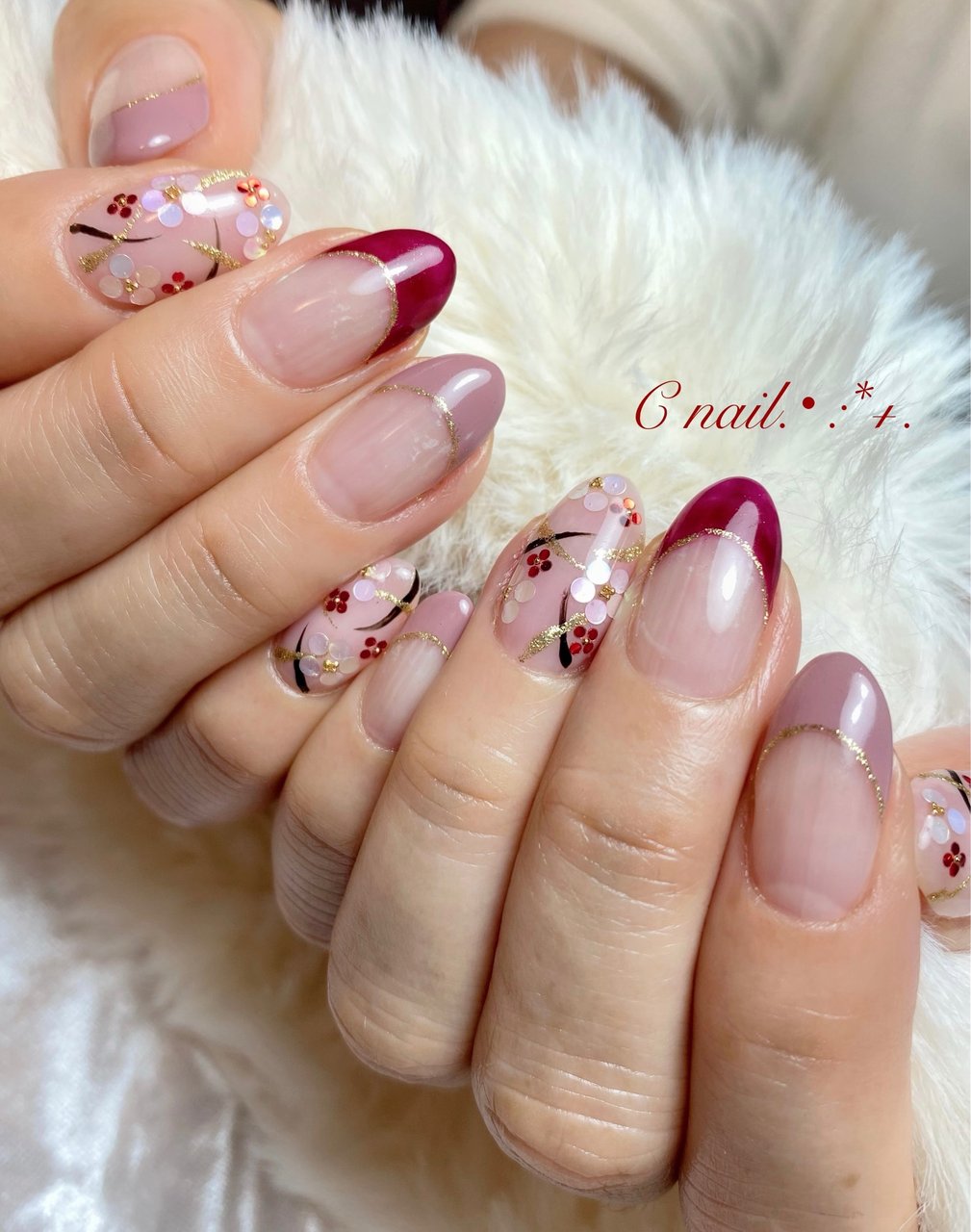 冬 お正月 成人式 ハンド シンプル 鈴鹿市 Cnailのネイルデザイン No ネイルブック