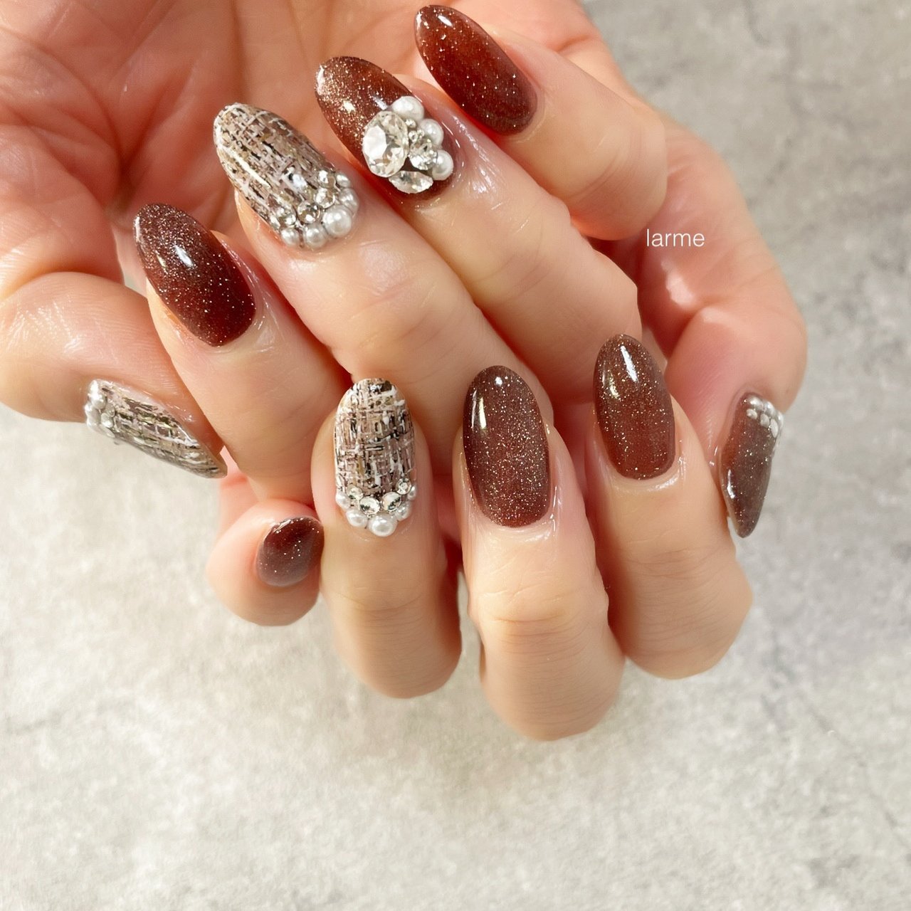 ハンド ブラウン Nailroomlarmeのネイルデザイン No ネイルブック