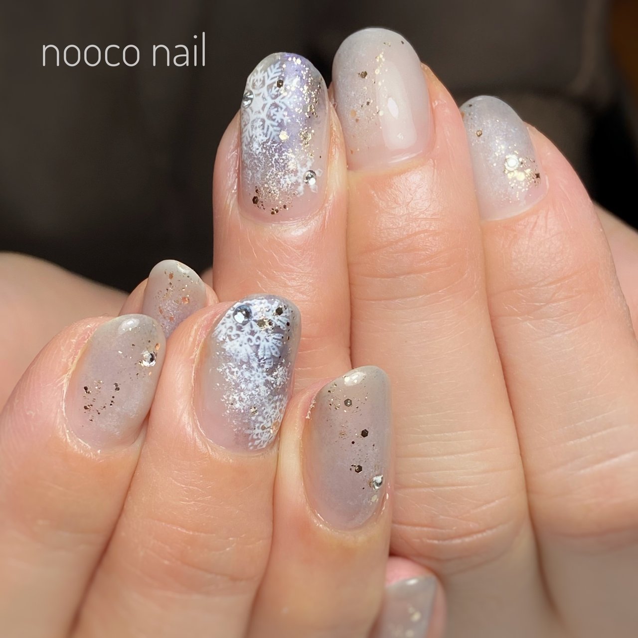 冬 お正月 クリスマス ハンド ニュアンス Nooconailのネイルデザイン No ネイルブック