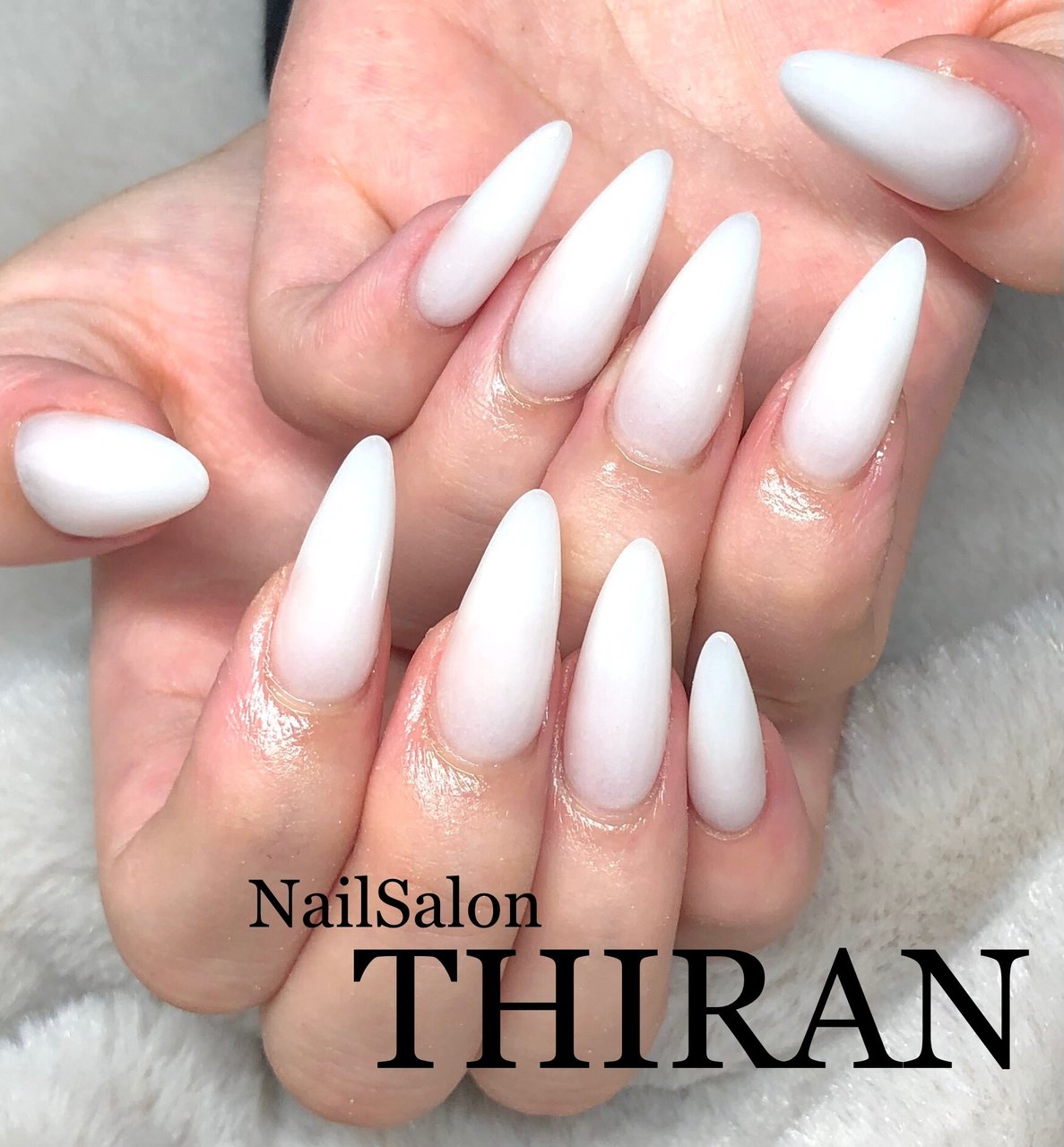 オールシーズン ハンド シンプル ワンカラー ロング Nailsalon Thiranのネイルデザイン No ネイルブック