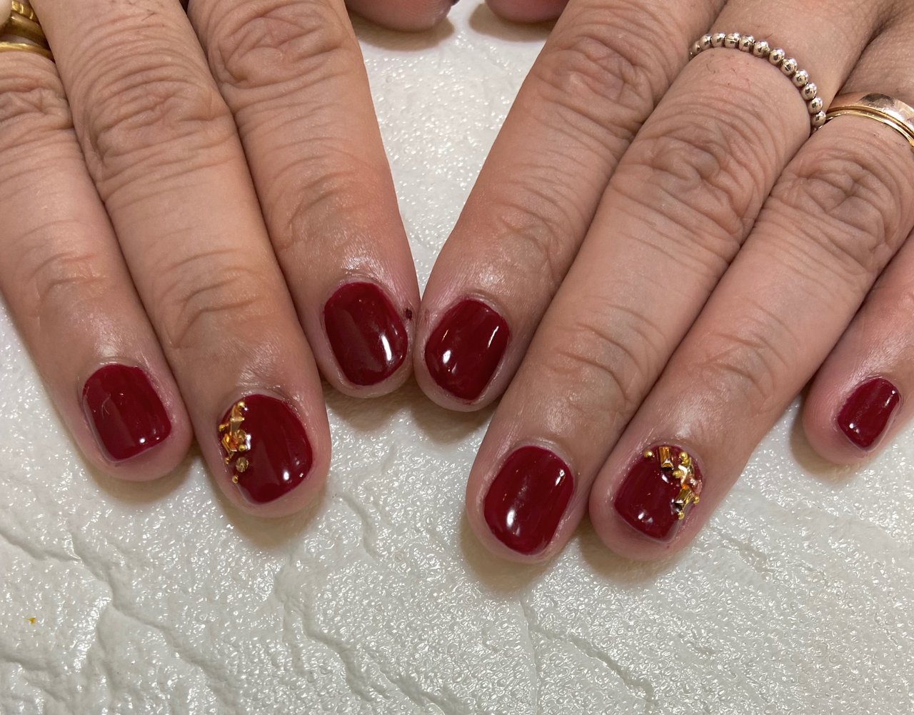 オールシーズン パーティー デート シンプル ビジュー Coral Nailのネイルデザイン No ネイルブック