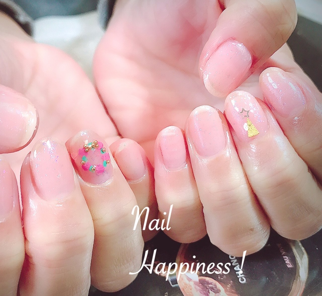 冬 クリスマス ワンカラー ベージュ ジェルネイル Nail Happiness ネイルハピネス ささきまきのネイル デザイン No ネイルブック