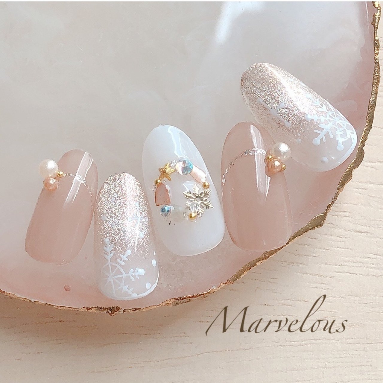 冬 オールシーズン クリスマス オフィス ハンド 原田涼子 ｍarvelous大宮東口店 のネイルデザイン No ネイルブック