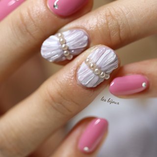 エナメルプリーツのネイルデザイン｜ネイルブック 