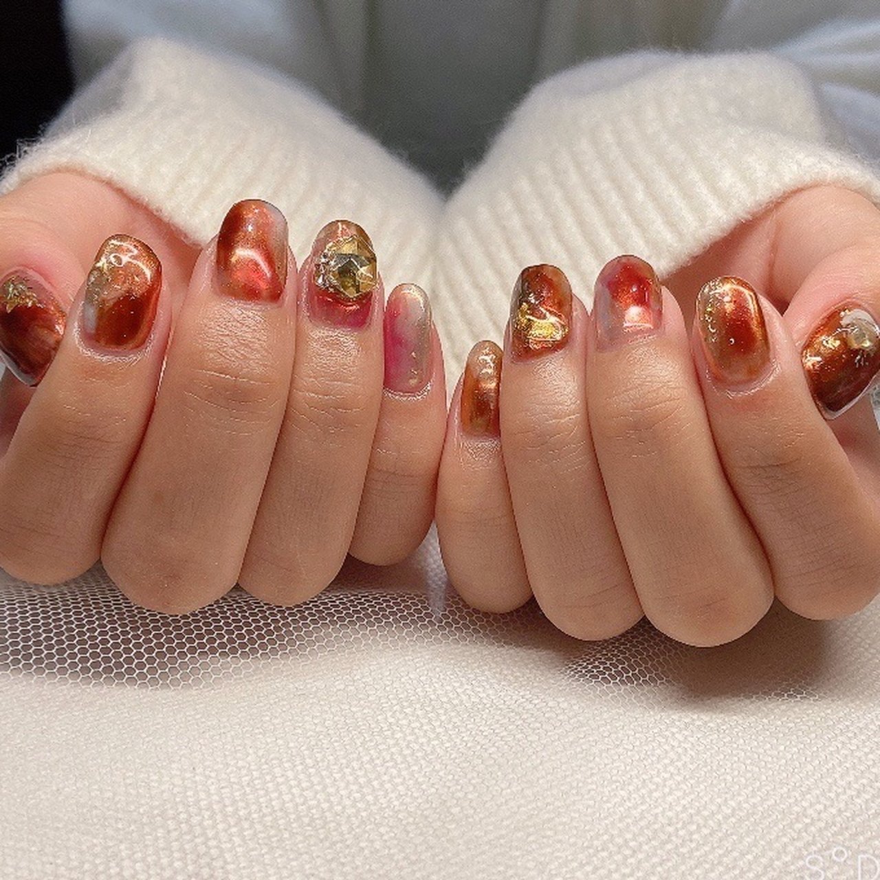 冬 クリスマス デート ハンド ニュアンス Nailbios Tomo のネイルデザイン No ネイルブック