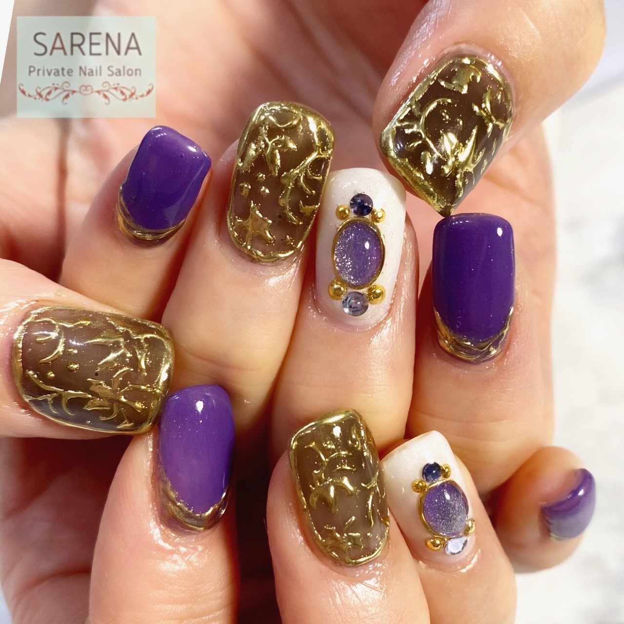 冬 お正月 成人式 パーティー ハンド Rie サレナネイル 川崎市武蔵小杉のネイルデザイン No ネイルブック