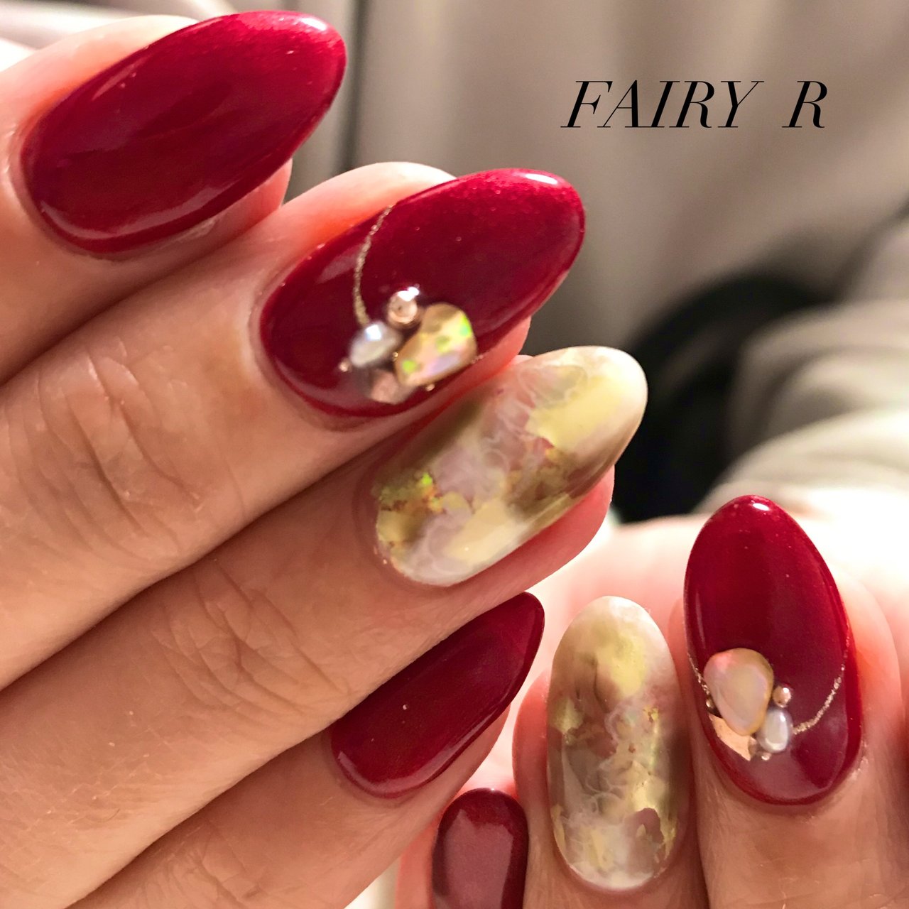 秋 冬 ハンド シンプル ビジュー Fairynailのネイルデザイン No ネイルブック