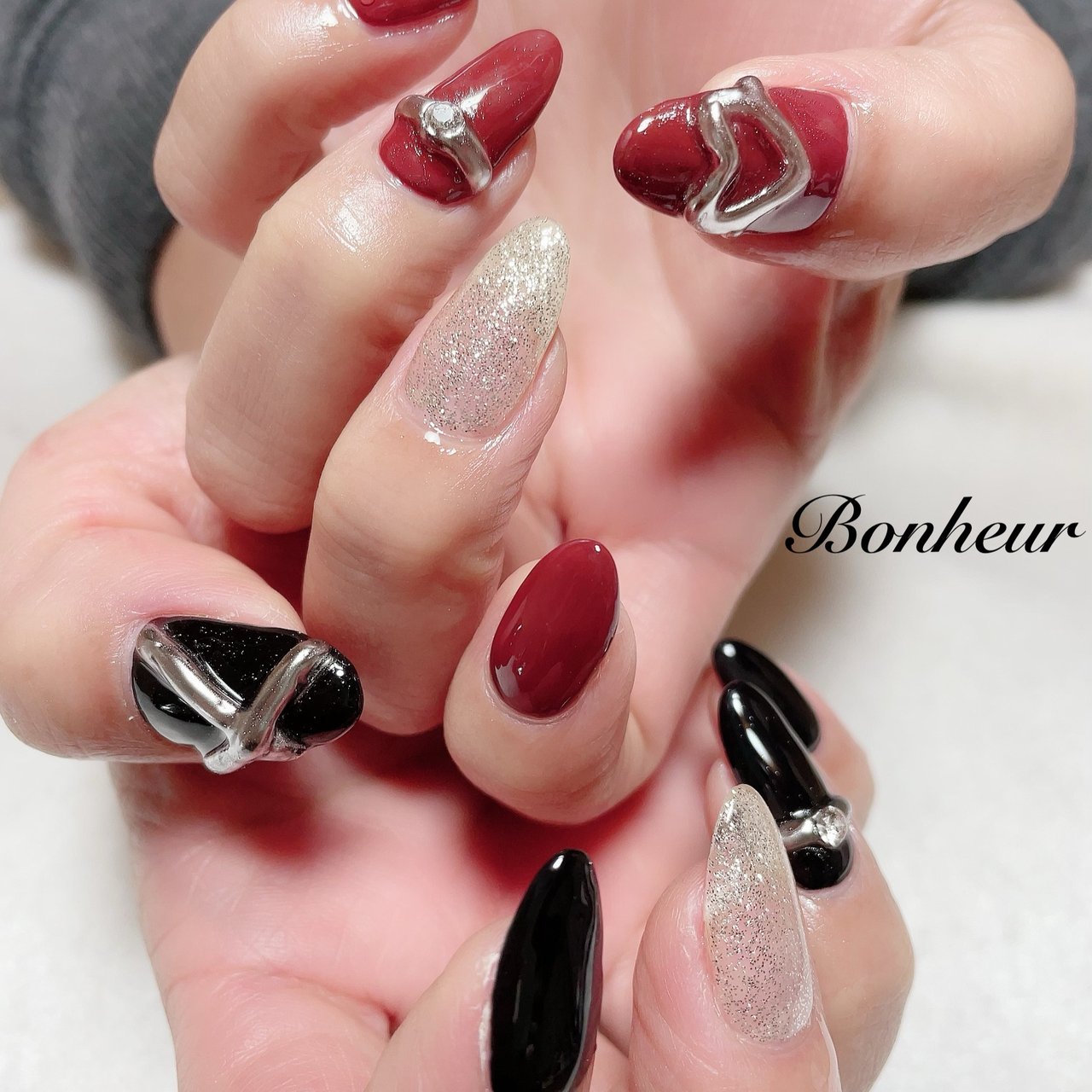 秋 冬 デート 女子会 ハンド Bonheurのネイルデザイン No ネイルブック