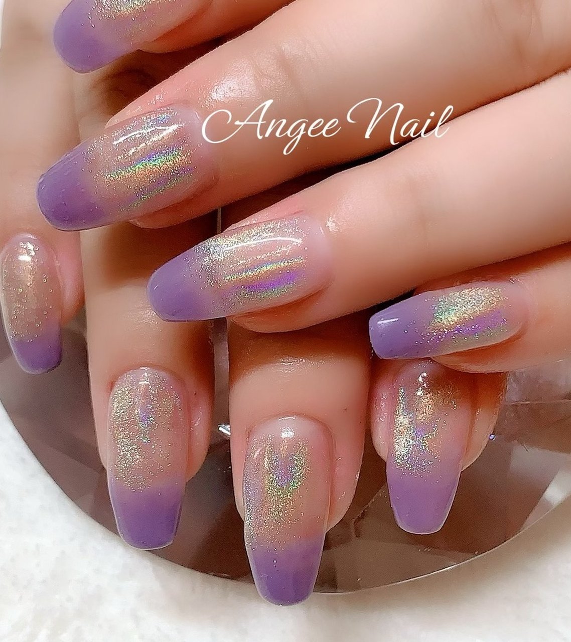 オールシーズン ハンド グラデーション ラメ マグネット ネイルサロンアンジーのネイルデザイン No ネイルブック