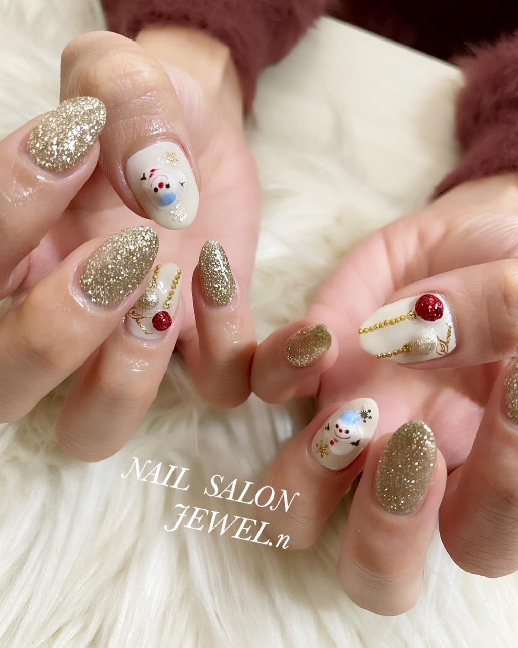 冬 クリスマス パーティー デート ハンド Jewel Nのネイルデザイン No ネイルブック