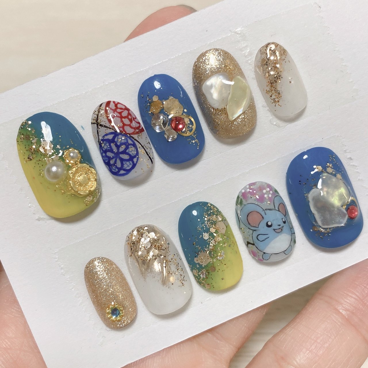 成人式 ハンド 変形フレンチ シェル キャラクター Lunaria Nailのネイルデザイン No ネイルブック