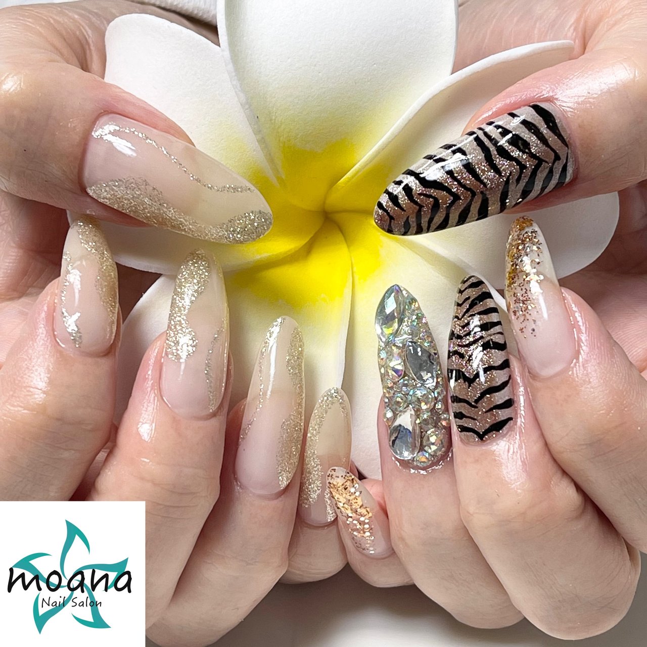 冬 お正月 ハンド ミディアム ジェルネイル Moanaのネイルデザイン No ネイルブック