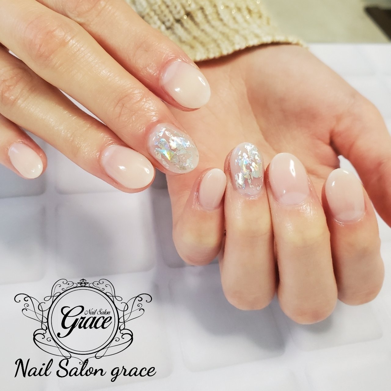 オールシーズン ブライダル ハンド シンプル グラデーション 高松市 Grace グレイス のネイルデザイン No ネイルブック