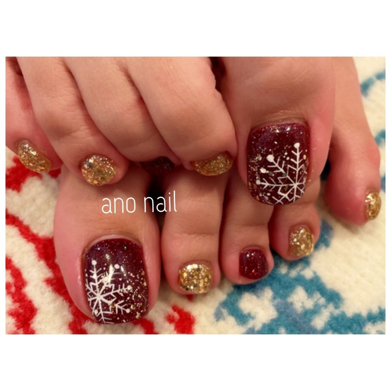 冬 オールシーズン フット ラメ ワンカラー Ano Nail Kanamiのネイルデザイン No ネイルブック