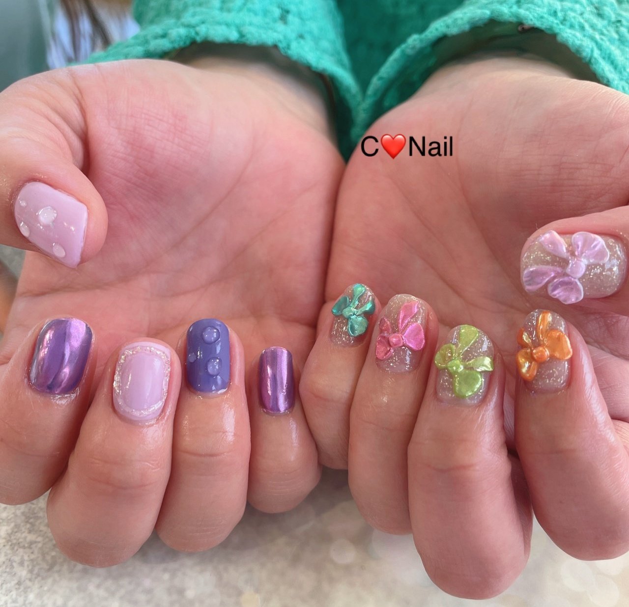 冬 ハンド 水滴 3d ミラー さいたま市日進町ネイルサロンc Nail梶原稚恵のネイルデザイン No ネイルブック