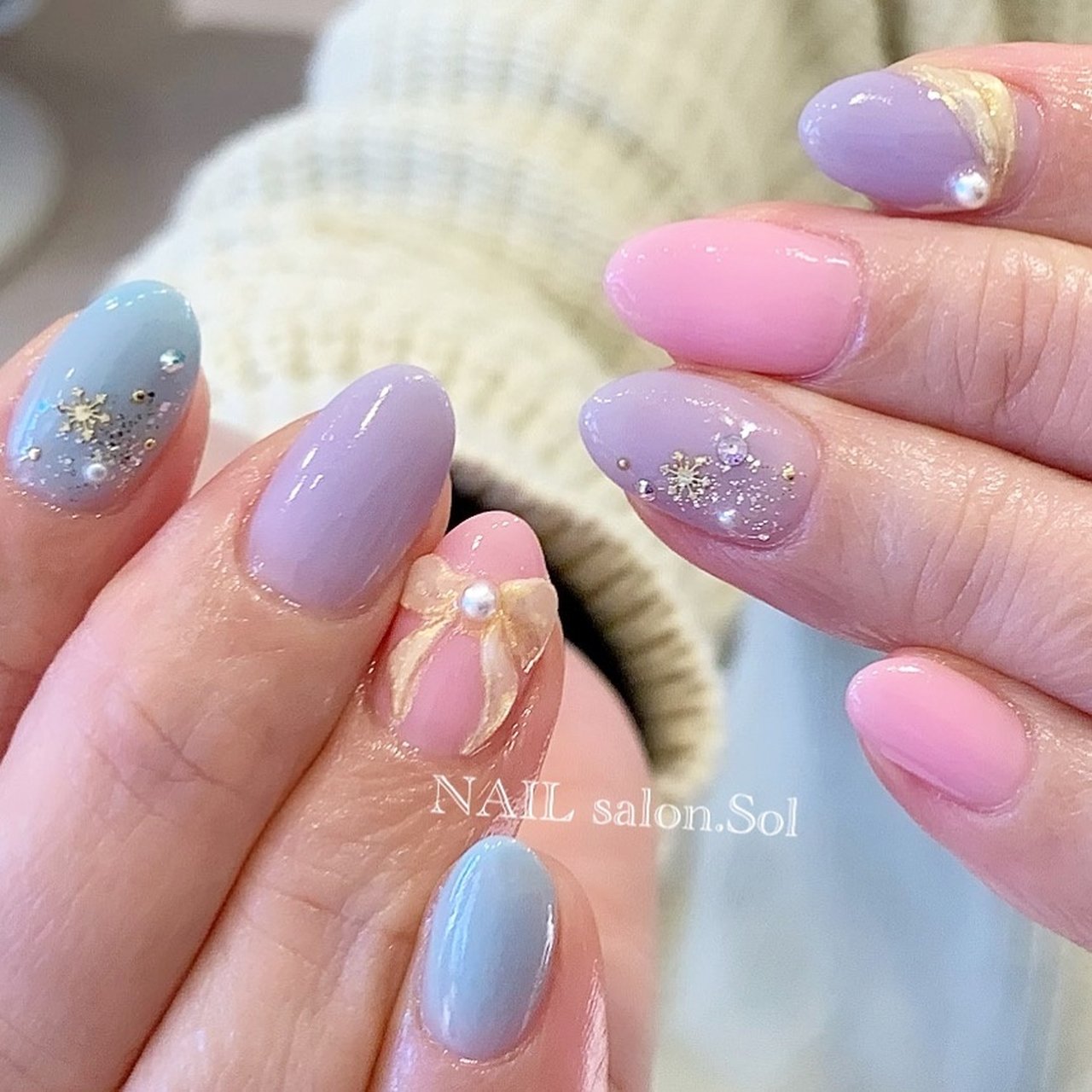 冬 お正月 成人式 バレンタイン ハンド Nailsalon Solのネイルデザイン No ネイルブック