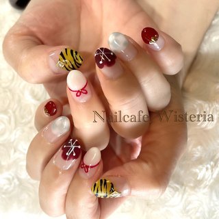 イエロー 黄 丸フレンチのネイルデザイン ネイルブック