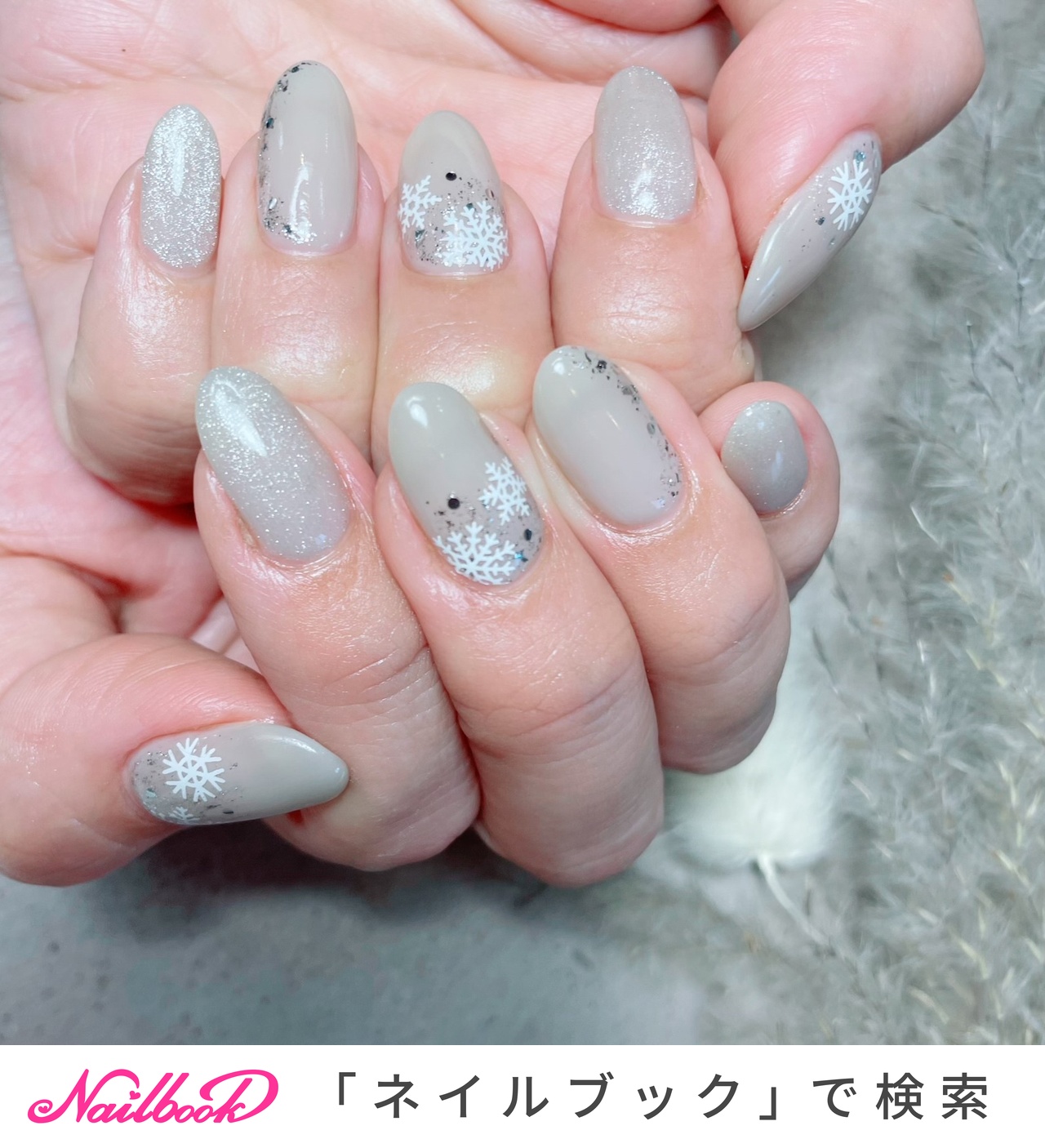 アイスグレーのネイルデザイン ネイルブック
