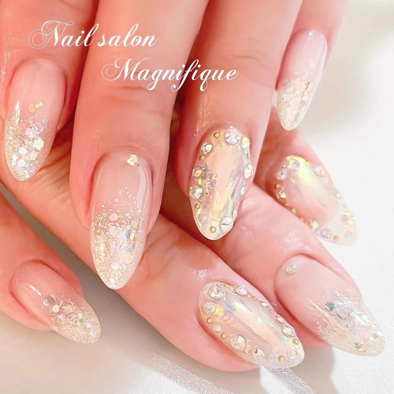 冬 ブライダル デート 女子会 ハンド Magnifique115のネイルデザイン No ネイルブック