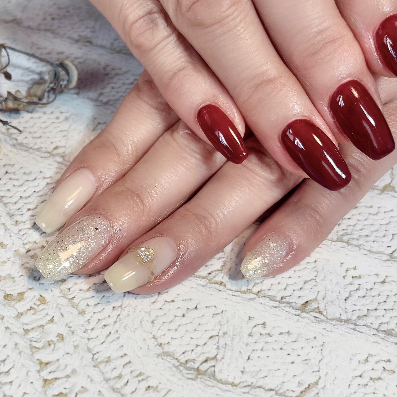 秋 冬 オールシーズン クリスマス ハンド Nail Lipineのネイルデザイン No ネイルブック