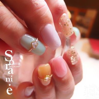 人気順 パステル リングネイルデザインのネイルデザイン ネイルブック