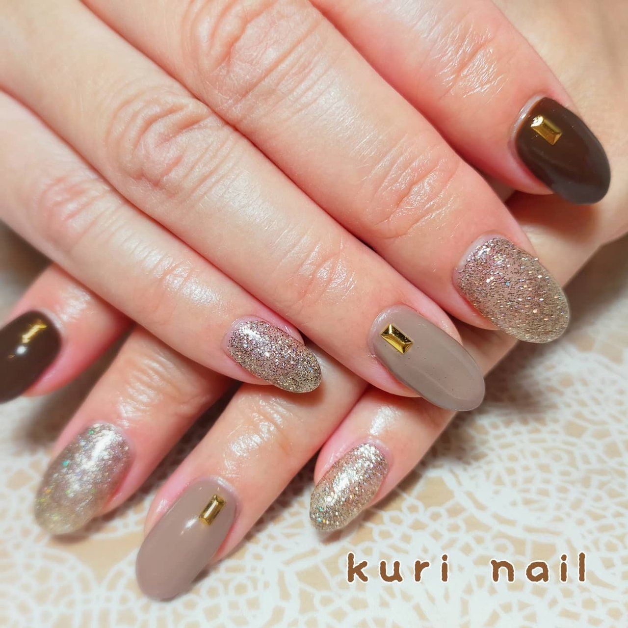 秋 冬 オフィス ハンド シンプル くりのネイルデザイン No ネイルブック