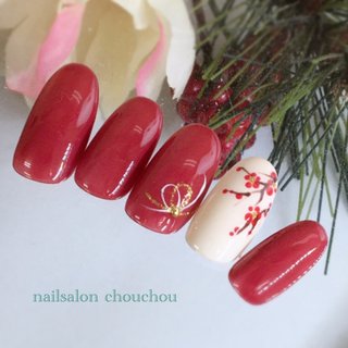 成人式 赤のネイルデザイン ネイルブック