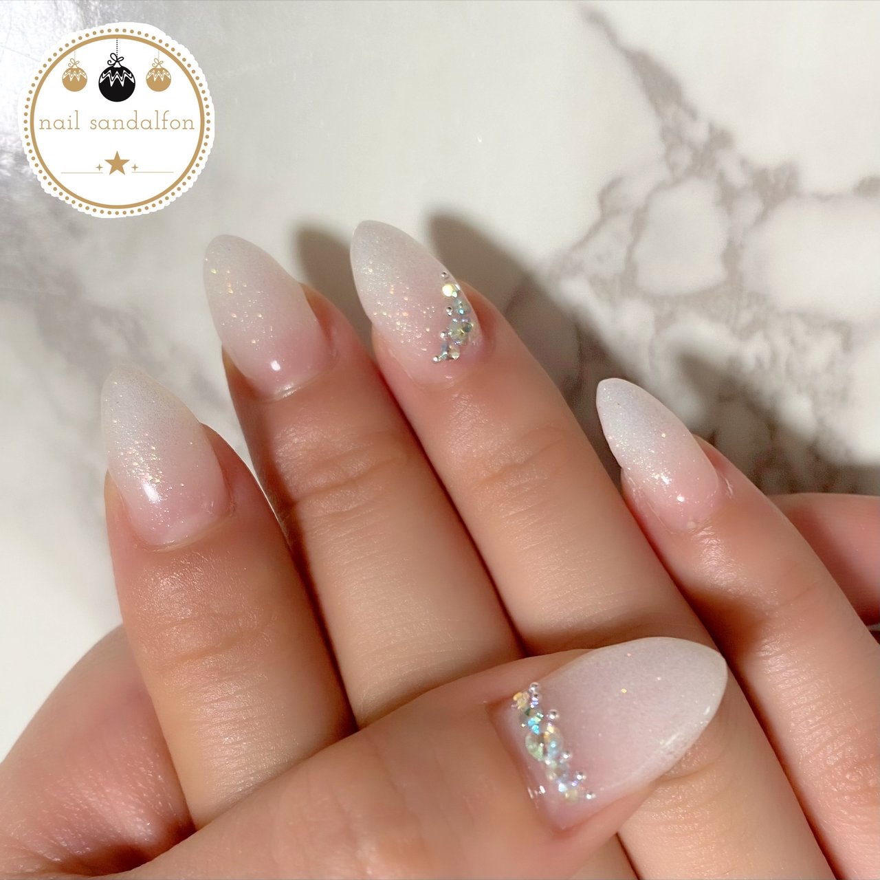 冬 オールシーズン ブライダル パーティー ハンド Nail Sandalfonのネイルデザイン No ネイルブック