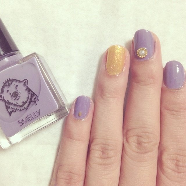 ハンド パープル マニキュア セルフネイル Hlcのネイルデザイン No ネイルブック