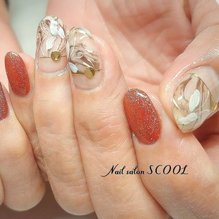 冬 和 クリアのネイルデザイン ネイルブック