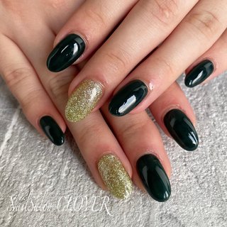 22年 新着順 緑ラメのネイルデザイン ネイルブック