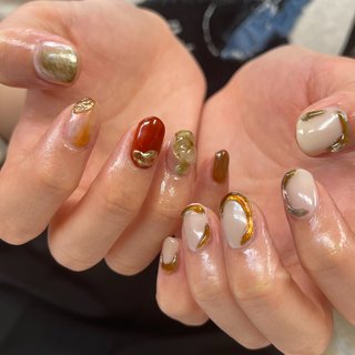 22年 新着順 クリスマス ワンカラー マーブルのネイルデザイン ネイルブック