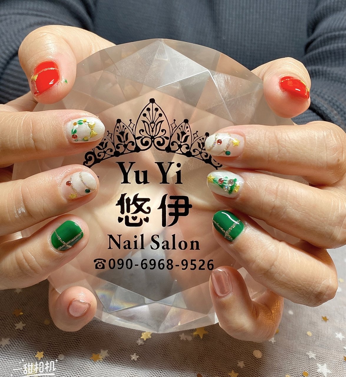 クリスマス ブライダル ハンド フレンチ ミラー Yuyinail 悠伊ネイル のネイルデザイン No ネイルブック