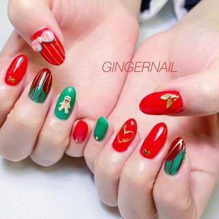 ディズニークリスマスのネイルデザイン ネイルブック