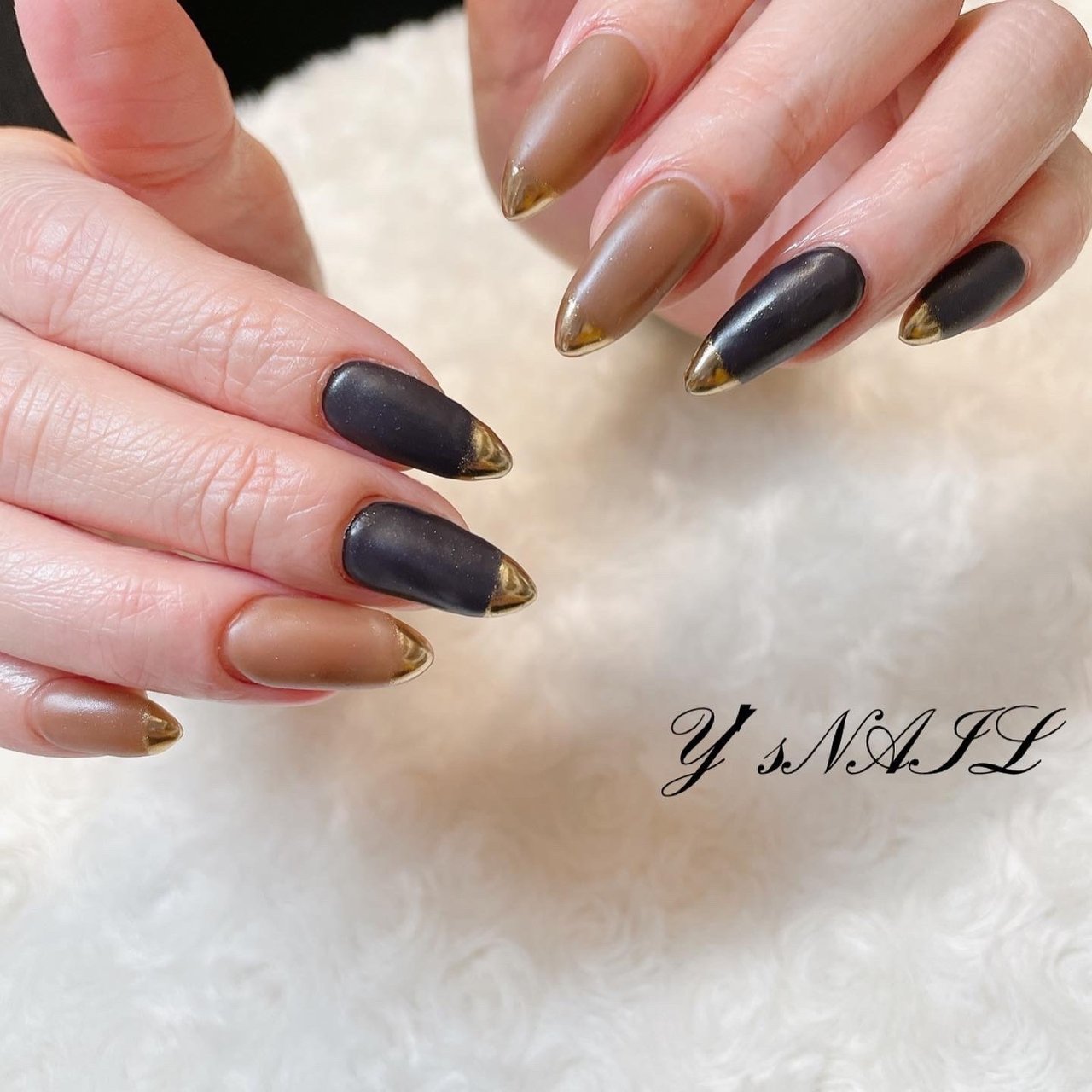 秋 冬 ハンド ジェルネイル お客様 𝚈 𝚜𝙽𝙰𝙸𝙻のネイルデザイン No ネイルブック