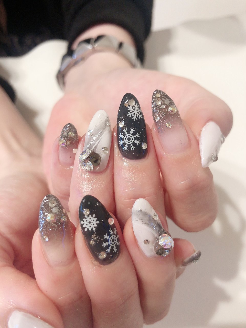 冬 クリスマス パーティー 女子会 ハンド Kupulau Nail Haruのネイルデザイン No ネイルブック