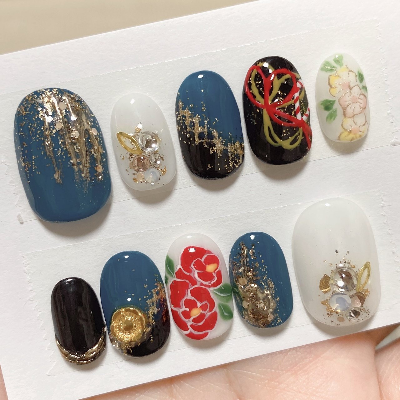 成人式 ハンド フラワー ミラー 和柄 Lunaria Nailのネイルデザイン No ネイルブック