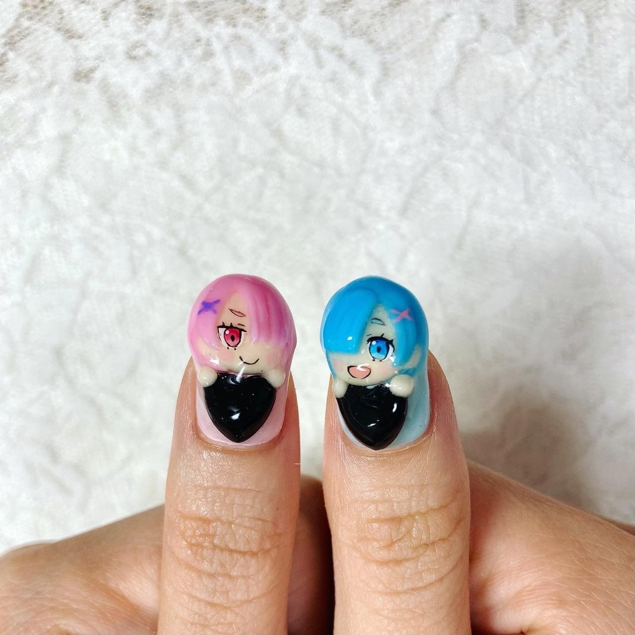 ハンド フラワー ハート 痛ネイル キャラクター Moco Nailのネイルデザイン No ネイルブック