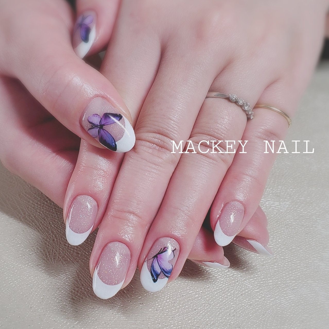 冬 ハンド フレンチ ホワイト ピンク Ma Makiのネイルデザイン No ネイルブック