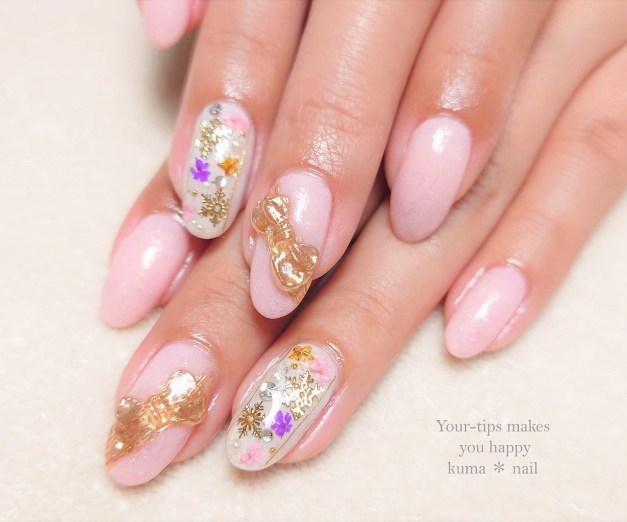 冬 クリスマス デート 女子会 ハンド Kuma Nailのネイルデザイン No ネイルブック