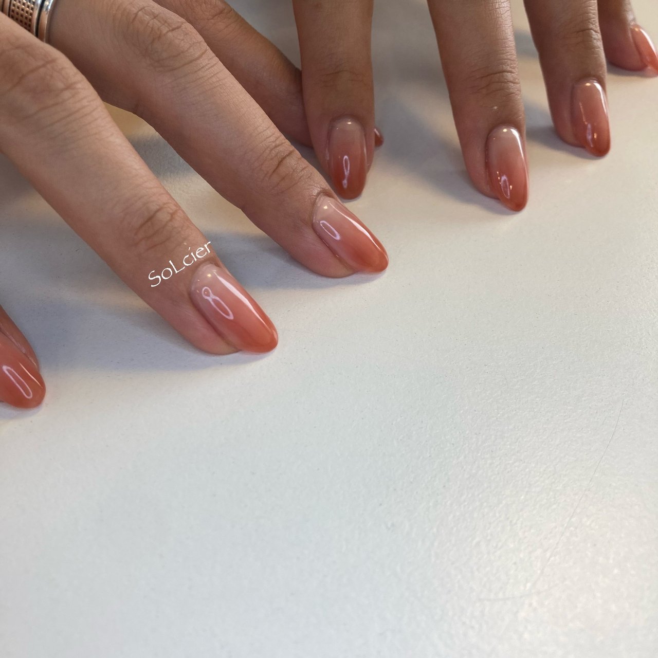 ハンド グラデーション オレンジ ブラウン Solcier ソルシエ のネイルデザイン No ネイルブック