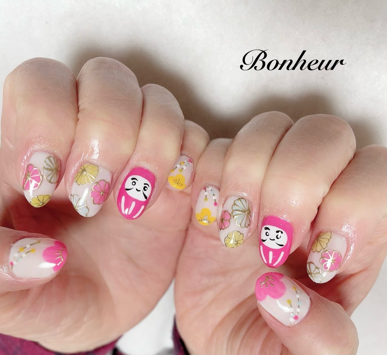 冬 お正月 デート 女子会 ハンド Bonheurのネイルデザイン No ネイルブック