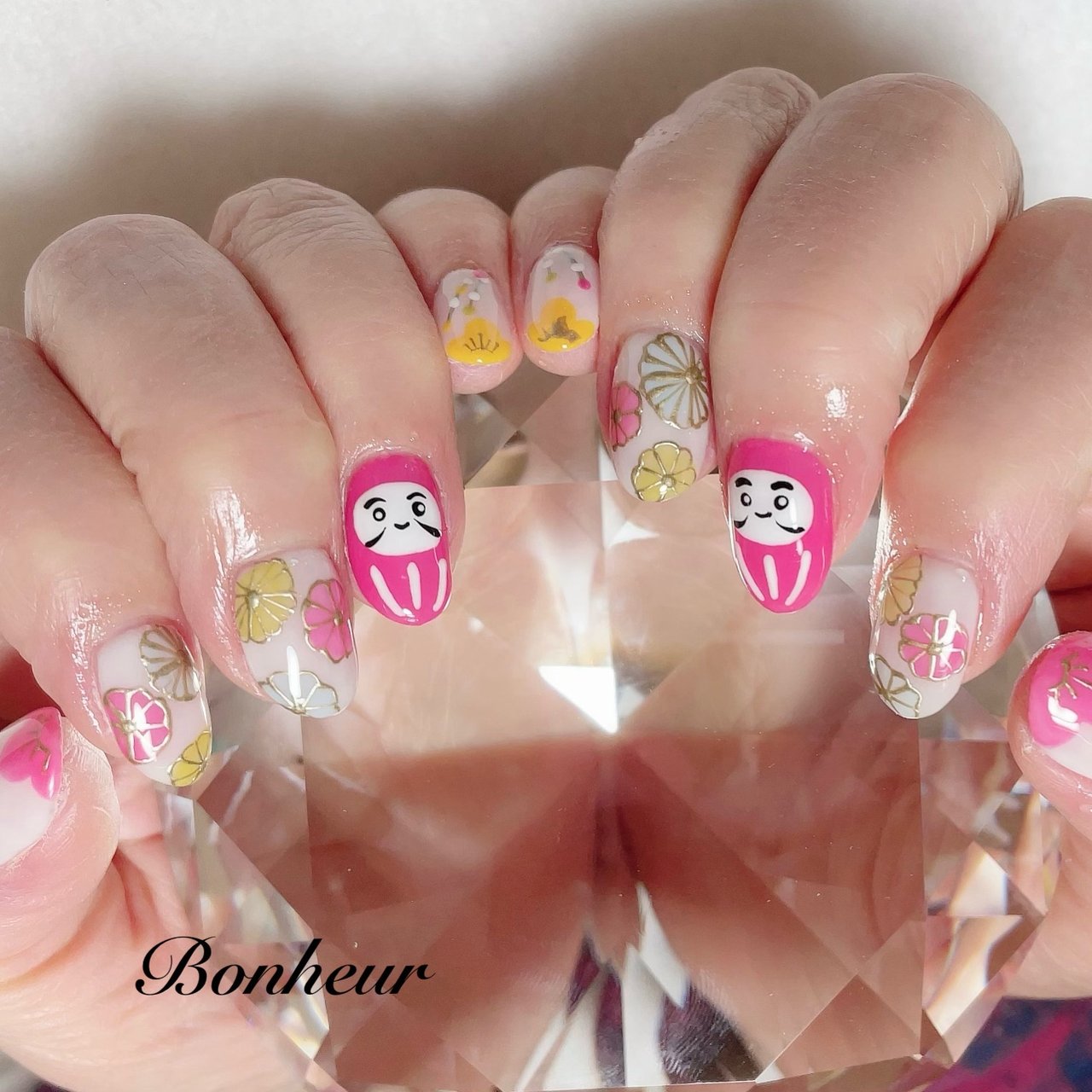 冬 お正月 デート 女子会 ハンド Bonheurのネイルデザイン No ネイルブック