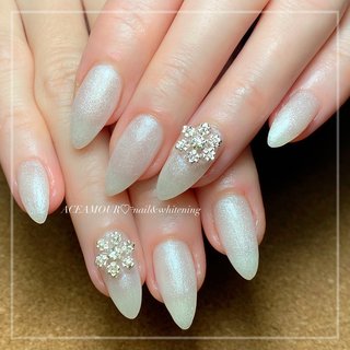 人気順｜ラメ/#ホワイトワンカラーのネイルデザイン｜ネイルブック