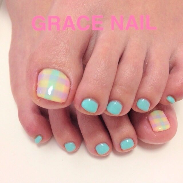 フット チェック パステル Gracenailのネイルデザイン No ネイルブック