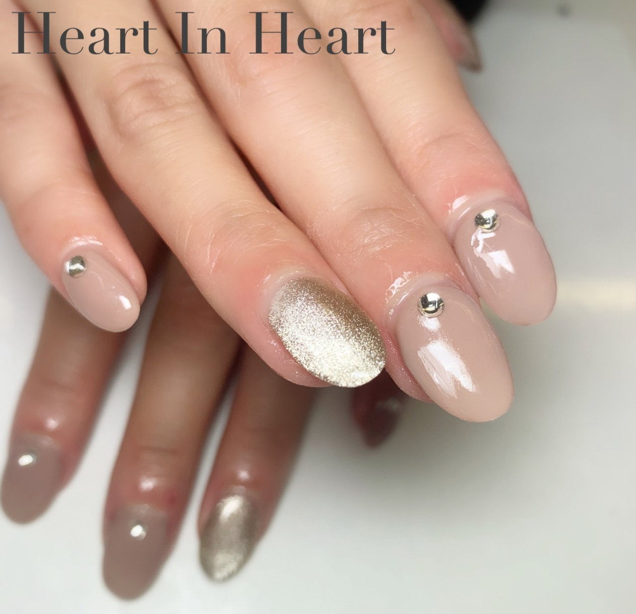 オールシーズン オフィス ハンド シンプル マグネット Heart In Heartのネイルデザイン No ネイルブック